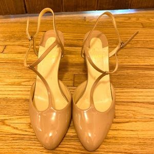 Christian Louboutin Nude Me Pam T-strap Pumps